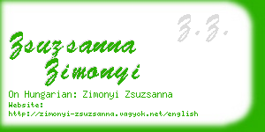 zsuzsanna zimonyi business card